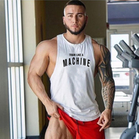 Nowa marka lato mężczyźni siłownia kulturystyka mięśni koszulka bez rękawów bawełna Street podkoszulek sportowy podkoszulek Fitness Sport drukuj kamizelkę 3